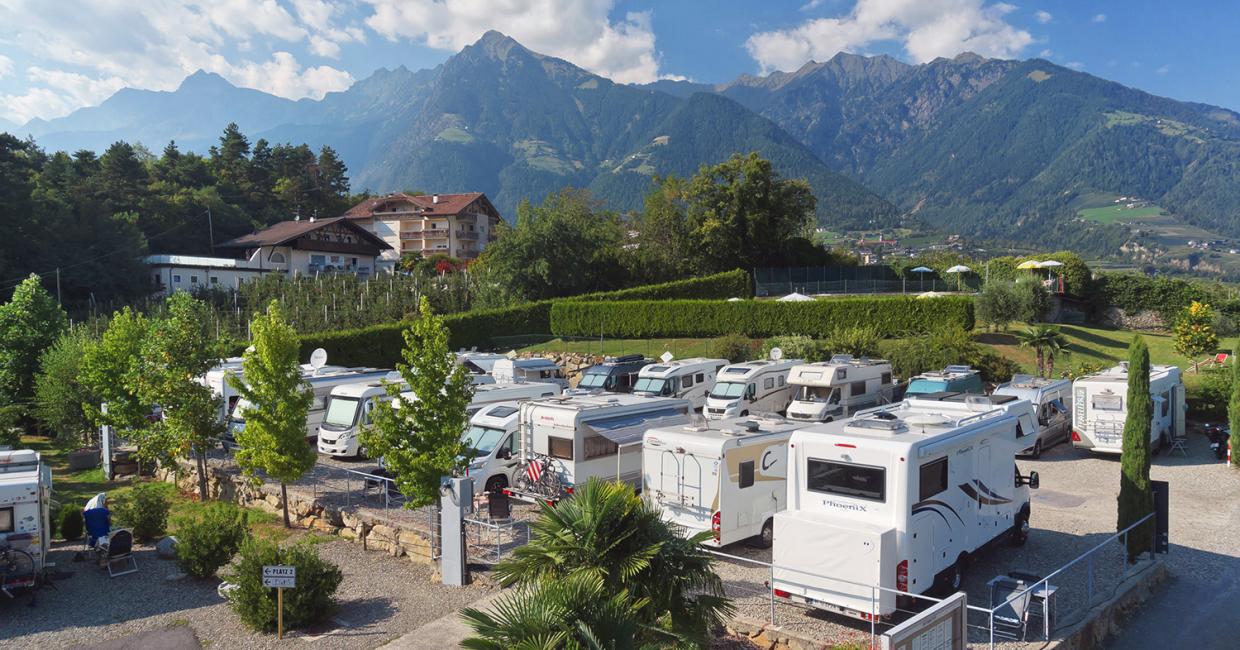 Piazzola per camper/roulotte allo Schneeburghof a Merano